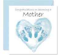 Tarjeta de felicitación para recién nacida para madre con texto en inglés "Twins Congrats Becoming - Well Done Felicitaciones para nueva madre, 145 mm, tarjetas de felicitación de bienvenida al mundo