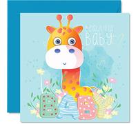 Tarjeta de felicitación para recién nacidos, tarjetas de felicitación para recién nacidos, tarjetas de felicitación para recién nacidos, tarjetas de felicitación para recién nacidos, regalos de bienvenida al mundo, tarjetas de felicitación para bebés de 145 mm x 145 mm para padres