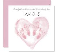 Tarjeta de felicitación para tío con texto en inglés «Twins Congrats Becoming - Well Done Felicitaciones para nuevo tío, 145 mm