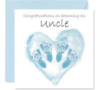 Tarjeta de felicitación para tío con texto en inglés «Twins Congrats Becoming - Well Done Felicitaciones para nuevo tío, 145 mm