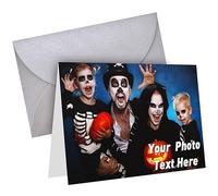 Tarjeta de Felicitación Personalizada con Texto Fotográfico,LucBuy Tarjetas de Agradecimiento Personalizadas con Sobre,Tarjeta de Invitación Personalizada,Regalos De Cumpleaños De Boda De Navidad (A5)