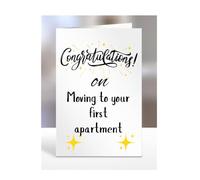 Tarjeta de felicitación por mudarse a tu primer apartamento, regalos para hombres, mujeres, regalos para hombre, mujer o persona, tarjeta de felicitación, divertida, broma, tonto, broma, mordaza, A5
