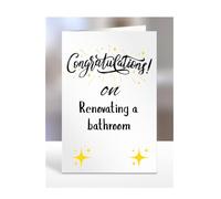 Tarjeta de felicitación por renovar un baño, regalos para hombres, mujeres, regalos para hombre, mujer o persona, tarjeta de felicitación, divertida, broma, tonto, broma, mordaza, A5-128_91