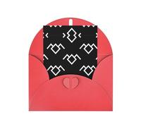 Tarjeta de felicitación roja elegante con sobre a juego, diseño de búho de Twin Peaks en blanco bendecido para cumpleaños, día de San Valentín, boda