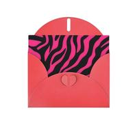 Tarjeta de felicitación roja en blanco y perla, hermoso bloque de notas en blanco VVXBHGR, cebra, tigre, leopardo, patrón rosa