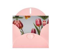 Tarjeta de felicitación rosa con sobres, hermosas flores impresas en blanco para cumpleaños, boda, aliento, ocasiones bendecidas