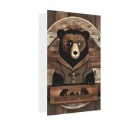 Tarjeta de felicitación rústica de oso de cabaña, 10,2 x 15,2 cm, embalaje de sobre en forma de corazón y adecuada para todas las ocasiones.