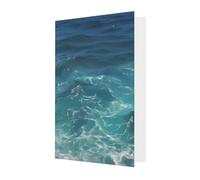 Tarjeta de felicitación The Deep Ocean, 10,2 x 15,2 cm, embalaje de sobre en forma de corazón, adecuada para todas las ocasiones.