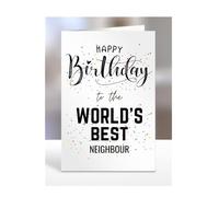 Tarjeta de feliz cumpleaños al mejor vecino del mundo, divertida, broma, regalos tontos para hombres, mujeres, regalo para, A5-123_146