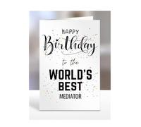 Tarjeta de feliz cumpleaños para el mejor mediador del mundo, divertida, broma, regalos tontos para hombres, mujeres, regalo para, A5-123_131