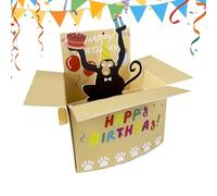 Tarjeta de feliz cumpleaños - Pop-Up 3/D, saludo hilarante, creativa, dulce de regalo 3D | Divertido y feliz cumpleaños Carrd 3D para niña, niño, adulto, marido, esposa, mamá, papá, hijo, hija