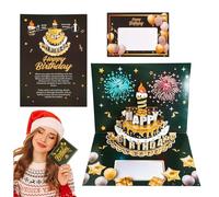Tarjeta de feliz cumpleaños, tarjeta de cumpleaños cantando con sobre, divertidas tarjetas de felicitación de cumpleaños desplegables para mujeres, mamá, esposa, marido