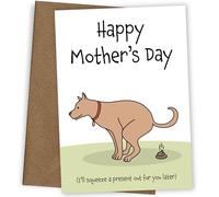 Tarjeta de feliz día de la madre de perro | Regalo del perro tarjeta del día de la madre para ella - Tarjetas divertidas de perro a mamá perro - Tarjetas de humor groseras para un dueño de perro