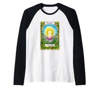 Tarjeta de feliz Pascua con diseño de huevo vibrante Camiseta Manga Raglan