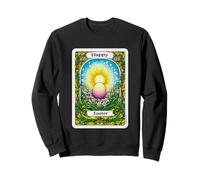 Tarjeta de feliz Pascua con diseño de huevo vibrante Sudadera