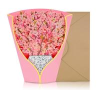 Tarjeta de Flores Pop-Up, Cerezo japonés en flor, Tarjeta de felicitación 3D con sobre para cumpleaños, Día de la Madre y aniversarios, diseño floral elegante