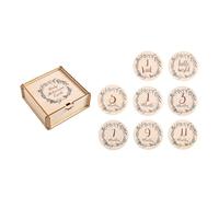 Tarjeta de fotos para el primer año del bebé, tarjeta fotográfica de hitos, registro de crecimiento del bebé, accesorio de fotos de madera para recién nacidos, 8 piezas