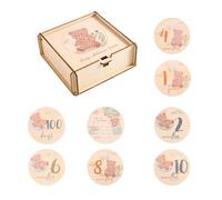 Tarjeta de fotos para primer año para bebé, tarjeta fotográfica de hitos, registro de crecimiento del bebé, tarjeta de madera, accesorio de fotos de ducha recién nacida, 8 tarjetas de registro de