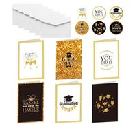 Tarjeta de graduación de la universidad genérica | With sobres And Stickers Congrats Grad Supplies | Grad Card | Elementary Middle High School College Ceremonies Party Invitations