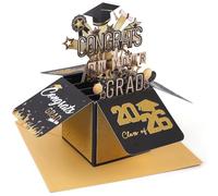 Tarjeta de graduación para ella, tarjetas desplegables, graduación 2026, clase de 2026, impresionante recuerdo para hijos, hijas, amigos y compañeros de clase, regalo para graduaciones universitarias