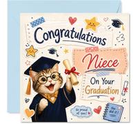 Tarjeta de graduación para sobrina, llena de orgullo