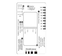 Tarjeta de guía de interpretación de electrocardiograma de bolsillo portátil de 7 pasos para electrocardiograma para la salud del corazón, electrocardiograma portátil
