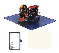 Tarjeta de Halloween emergente de castillo de vampiro con invitaciones para decoración de fiestas espeluznantes y celebraciones festivas, invitaciones emergentes de Halloween