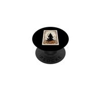 Tarjeta de Halloween The Witching Hour Mystical Witch Moon PopSockets PopGrip Adhesivo
