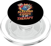 Tarjeta de Intercambio Divertida de Sleeving Cards Is My Therapy PopSockets PopGrip para MagSafe