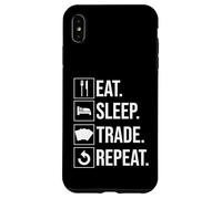 Tarjeta de Intercambio Eat Sleep Trade Repeat Carcasa para iPhone XS MAX