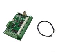 Tarjeta de interfaz de control de movimiento CNC, placa de controlador de motor paso a paso de cinco ejes con 0-10V y para control de husillo PWM para proyectos de mejora del hogar (A)