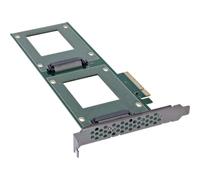 Tarjeta de Interfaz InLine 76660O PCIe 3.0 U.2 64 Gb/s NVMe Dual SSD