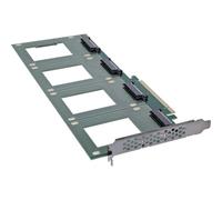 Tarjeta de Interfaz InLine 76660R PCIe 3.0 U.2 128 Gb/s 4 Puertos NVMe