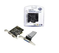 Tarjeta de Interfaz LogiLink PCIe Paralelo Serie RS-232 Interna