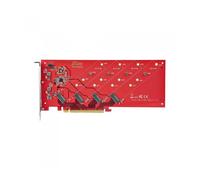 StarTech.com Tarjeta PCIe Adaptadora de 4X M.2, PCIe x16 a 4 NVMe o SSDs M.2 AHCI, PCI Express 4.0, 7,8Gbps por Unidad, Requiere Bifurcación, Compatible con Windows y Linux (QUAD-M2-PCIE-CARD-8)