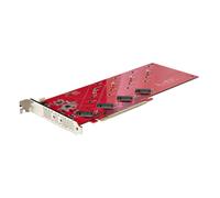 StarTech.com Tarjeta PCIe Adaptadora de 4X M.2, PCIe x16 a 4 NVMe o SSDs M.2 AHCI, PCI Express 4.0, 7,8Gbps por Unidad, Requiere Bifurcación, Compatible con Windows y Linux (QUAD-M2-PCIE-CARD-8)