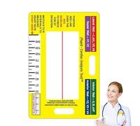 Tarjeta de Interpretación, Tarjeta De Referencia Portátil, Materiales De Medición Portátiles Para Rotaciones Clínicas Médicas Y Cardiológicas