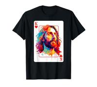 Tarjeta de Jesús King, Cristo Cristiano, creyentes religiosos, Corazones Camiseta