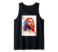 Tarjeta de Jesús King, Cristo Cristiano, creyentes religiosos, Corazones Camiseta sin Mangas