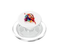 Tarjeta de Jesús King, Cristo Cristiano, creyentes religiosos, Corazones PopSockets PopGrip para MagSafe