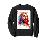 Tarjeta de Jesús King, Cristo Cristiano, creyentes religiosos, Corazones Sudadera