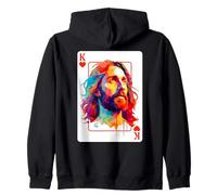 Tarjeta de Jesús King, Cristo Cristiano, creyentes religiosos, Corazones Sudadera con Capucha