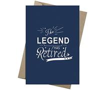Tarjeta de jubilación divertida con sobre, tarjeta de jubilación feliz tarjeta de despedida, tarjeta de pensión leyenda tiene papel de jubilación jubilado tarjeta de fiesta para hombres y mujeres, cooperador o jefe, 6.6 x 4.6 pulgadas