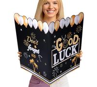 Tarjeta de Jubilación Grande, 55,5x36cm Decoración para Fiesta de Jubilación con Sobre Tarjeta de Felicitación con Texto en Inglés Happy Retired Guest Book para Mujeres Hombres Regalo de Despedida