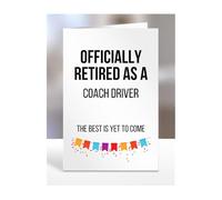 Tarjeta de jubilación para conductor de entrenador, regalos para hombres, mujeres, abuelos, oficialmente jubilados como The Best is Yet to Come, regalos para Navidad, A5-120a_64