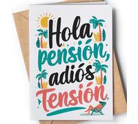 Tarjeta de Jubilación para Hombre, Mujer - Regalo para Hombre, Mujer - Tarjeta de Jubilación para él, ella - Regalo gracioso de despedida de compañero - Hola Pensión - EU 19