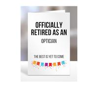 Tarjeta de jubilación para óptica, regalos para hombres, mujeres, abuelos, oficialmente jubilados como, The Best is Yet to Come, regalos para Navidad, A5-120a_223