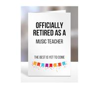 Tarjeta de jubilación para profesores de música, regalos para hombres, mujeres, abuelos, oficialmente jubilados como The Best is Yet to Come, regalos para Navidad, A5-120a_209