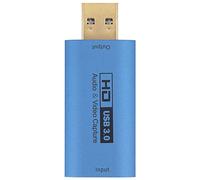Tarjeta de juego de alta definición a USB 3.0 Adaptador de video en vivo para transmisión de DVD, transmisor compatible con Bluetooth de baja latencia para auriculares, receptores de PC