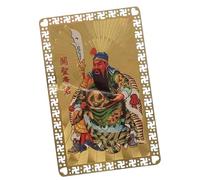 Tarjeta de la suerte con el texto en inglés "Dios de la riqueza", tarjeta china de Dios de la Riqueza, chino, tarjeta de talismán de oro, decoración para sala de estar, dormitorio, familia